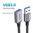 UGREEN USB Extension Cable USB 3.0 Cable for Smart Laptop PC TV Xbox One SSD USB 3.0 2.0 Extender Cord Mini Fast Speed Cable