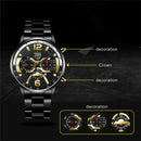 2022 Fashion Mens Stainless Steel Watches Luxury Men Sports Quartz Wrist Watch Male Business Casual Leather Watch reloj hombre