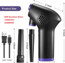 Compressed Air Duster For Computer Keyboard PC Car Clean 51000 RPM USB Charging Portable Electric Dedusting Wireless Air Blower