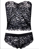 Sexy Women Lingerie Set Thin Lace Flower Printed Underwear Suit Female Adjustable Shoulder Strap Triangle Cup Bralettle