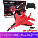 Rc Plane SU 57 Radio Controlled Airplane with Light Fixed Wing Hand Throwing Foam Electric Remote Control Plane toys for kids