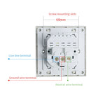 Depo Wall Type Dual USB Power Socket 2.1A, Electrical socket wall plug with usb, 16A 220V outlet, German EU Standard Socket