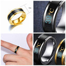 Smart Sensor Body Temperature Test Ring Stainless Steel Fashion Display Real-time Changing Color Finger Rings