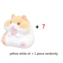 Original Genuine Capsule toys cute kawaii fatty milky soft hamster flocking plush dolls squeeze Stress Relief gashapon toys
