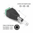 12V 3A 5.5mm 2.1mm Plug Socket DC Connectors DC Power Socket Male Female Jack Screw Nut Panel Mount DC Power Adapter Connector