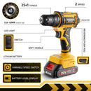 WOSAI 20V Brushless Electric Drill 50NM Cordless Screwdriver Lithium-Ion Battery Mini Electric Power Screwdriver MT-Series Tools