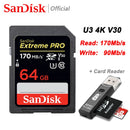 SanDisk Extreme Pro/Ultra SD Card 64GB SDXC SD 128GB 32GB Class10 Flash Memory Card 256GB 512GB 1TB SD Cards 4K SDHC For Camera