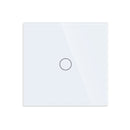 Bingoelec EU AC100-240V Tempered Black White Crystal Glass Touch Switch Panel Wall Light Sensor Button 1Gang 2gang LED Indicator
