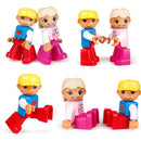 Big Size Action Figures City Princess Policemen Family Building Block Doll Character Accessory Toys Assembly Children Kids Gift