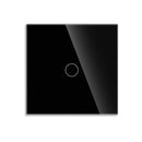 Bingoelec EU AC100-240V Tempered Black White Crystal Glass Touch Switch Panel Wall Light Sensor Button 1Gang 2gang LED Indicator