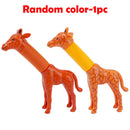 New Giraffe Pop Tubes Toys Kids Sensory Learning Toy Stress Relief Squeeze Fidget Toy Retractable Plastic Tube Decompression Toy