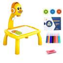 Mini Led Projector Art Drawing Table Light Toy for Children Kids Painting Board Small Desk Educational Learning Paint Tool Craft