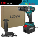 21V 13MM Brushless Electric Drill 115N/M 4000mah Battery Cordless Screwdriver With Impact Function Can Drill Ice Power Tools