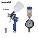 0.8mm/1.0mm Mini HVLP Spary Gun Paint Airbrush Gravity Feed Air Brush for Wall Car Painting Nail Cake Decorate Painting Spraying