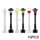 Marumine Traffic Road Sign Light Lamp Block Brick City Street View Accessories Signpost Barrier Speed Limit Indicator Warning