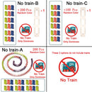 Kids Automatic Laying Domino Train Electric Car Dominoes Set Brick Blocks Kits Games Educational Toys Children DIY Toy Boys Gift