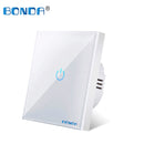 Light Touch Switch Sensor EU Standard Tempered Crystal Glass Panel 4 Color Power 1/2/3 Gang 1 Way 220V Wall Lamp Switches On Off