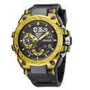 Quartz Watch For Men SMAEL Wristwatches Watcholorful Red Bracelet 50M Waterproof Alarm Clock Analog Digitals 8060 Sport Watches