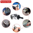 105 Degree Right Angle Drill Attachment and Flexible Angle Extension Bit Kit for Drill or Screwdriver 1/4" Socket Adapter Tools