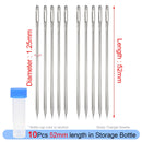 Leather Crafts Sewing Needle,Round Head Blunt Pint,Pointed Prism Sharp Tool for Embroidery Stitching Gold Tail Big Eye Needles