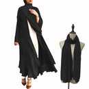 Ramadan Open Chiffon Abaya Dubai Women Sash Marocain Kaftan Eid Hijab Long Robe Muslim Fashion Clothes Turkey Vestido De Mujer