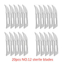 20-100pcs Carbon Steel Surgical Blades for DIY Cutting Phone Repair Carving Animal Eyebrow Grooming Maintenance Scalpel Knife