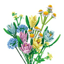 Fomantic Flower Bouquet Rose Orchid Building Block Bricks Toy DIY Potted Illustration Holiday Girlfriend Christmas Gifts 10286