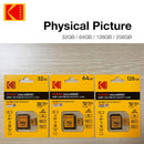 KODAK EVO Plus 256GB Memory Card 128GB U3 4K Micro SD Card 64GB 32GB SDHC Microsd UHS-I C10 TF Trans Flash Microsd with Adapter