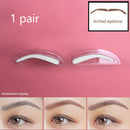 1 Pair Profession Brow Stamp Sponge Stencil with Handle Lazy Quick Make Up Eyebrow Template Seal Spare Eyebrow Powder Print Tool
