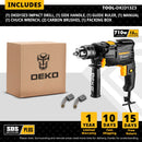 DEKO 220V Electric Screwdriver 2 Functions Electric Rotary Hammer Drill Power Tools Electric Tools(DKIDZ Series)