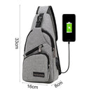 Men Anti Theft Chest Bag Shoulder Bags USB Charging Crossbody Package School Short Trip Messengers Bags Men&