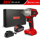 WOSAI 20V Cordless Brushless Electric Wrench Impact Wrench Socket Wrench 320N.m Li-ion Battery Hand Drill Installation