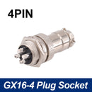 5/8" GX16 Aviation Circular Connector 2Pin3pin4pin 5pin6pin7pin8pin9pin10pin Male & Female Diameter 16mm L73 RS765 DF16 M16