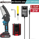 21V/48VF Electric Chainsaw 1/2 Battery Portable Pruning Chain Saw Small Wood Spliting One-handed Woodworking Garden Power Tool