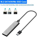 Dual Protocol M2 NVMe/SATA SSD Case 10Gbps HDD Box M.2 NVME NGFF SSD to USB 3.1 Enclosure Type-C to Type-A for M.2 Hard Disk