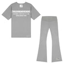 TGM Activewear Suits Flared Leggings Yoga Pants and Short-sleeved Tshirts Oversized Tees Women&