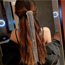 FYUAN Shine Full Rhinestone Hairpins for Women Bijoux Long Tassel Crystal Hair Accessories Wedding Banquet Jewelry