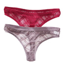 2PCS/Set Lace Sexy G-String Thongs Transparent Women&