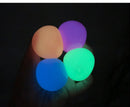 4-pcs Luminous Sticky Target To Vent Artifact Ball Sticky Wall Ball Suction Top Ball Toy Then Throwing Decompression Ball