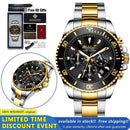 100%Original WISHDOIT Watch for Men TOP Brand Waterproof Sports Stainless Steel Chronograph 2021New Fashion Luxury Wristwatches