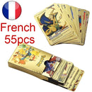 55 Pieces Of Pokemon Metal Gold Card Charizard Vmax Gx Energy Card Charizard Pikachu Rare Collection Battle Trainer Card Child