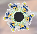 Cartoon Anime Ninjas Fidget Spinner Top 3D Dynamic Running Gyroscope Kawaii Stress Relief Kid Decompression Toys Fingertip Gyro