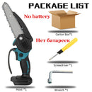 6 Inch 3000W 88VF Mini Electric Chain Saw With 0/1/2PC Battery One-handed Woodworking Cutter Tool For Makita Battery 18V EU Plug