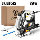 DEKO 220V JigSaw for Home DIY 3000rpm Variable Speed Electric Saw with Piece Blades Accessories 600W/750W/1000W Power Tool