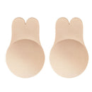 Women Push Up Bras Self Adhesive Silicone Strapless Invisible Bra Reusable Sticky Breast Lift Tape Rabbit Nipple Cover Bra Pads