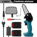 21V Portable Mini Electric Pruning Saw Rechargeable chainsaws Wood Spliting Chainsaw Woodworking Tool for Orchard Branch Clip