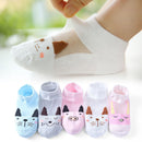 Cotton Baby Short Socks 5 Pairs Toddler Boys Girls Summer Mesh Thin Sock Kids Children Colorful Socks 5 pairs WMF043
