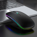 Bluetooth 5.0 Wireless With USB Rechargeable RGB Mouse BT5.2 For Laptop Computer PC Macbook Gaming Mouse 2.4GHz 1600DPI