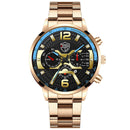 2022 Fashion Mens Stainless Steel Watches Luxury Men Sports Quartz Wrist Watch Male Business Casual Leather Watch reloj hombre