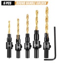 5pcs Countersink Drill Bit Carpentry Drill Set Drilling Pilot Holes For Screw Sizes #5 #6 #8 #10 #12 Drilling Woodworking Tools